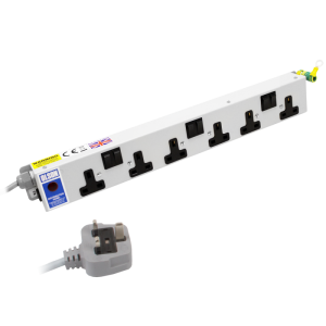 6 Way 13A Individually Switched Neon Fused PDU - Image 1
