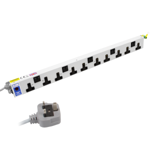10 Way 13A Individually Switched Neon Fused PDU
