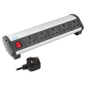 5 Way 13A Main Switched & Individually Fused Office Desk PDU
