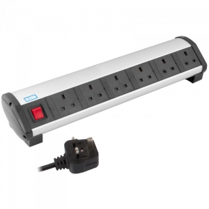 6 Way 13A Main Switched & Individually Fused Office Desk PDU