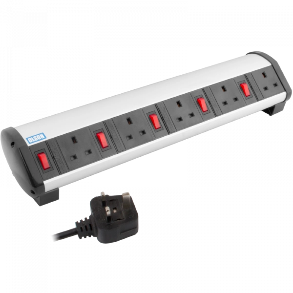 5 Way 13A Individually Switched & Individually Fused Office Desk PDU ...