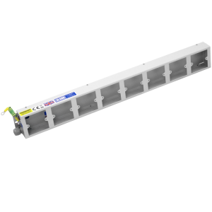 8 x 1 Gang Accessory Mount Neon Flat Portable Empty Box PDU - Image 1
