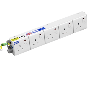 5 Way 13A Switched Socket Neon Flat Portable PDU - Image 1