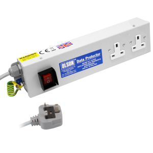 2 Way 10A UK RF Filtered Surge Protected Fused Main Switch PDU