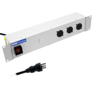 3 Way 19" 2U 15A American RF Filtered Surge Protected Main Switch Rack Mount PDU