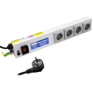 4 Way 10A Schuko RF Filtered Surge Protected Fused Main Switch PDU