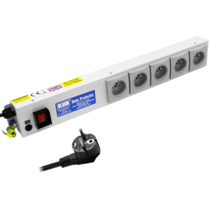 5 Way 10A French / Belgian RF Filtered Surge Protected Fused Main Switch PDU