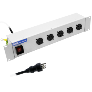 5 Way 19" 2U 15A American RF Filtered Surge Protected Main Switch Rack Mount PDU - Image 1
