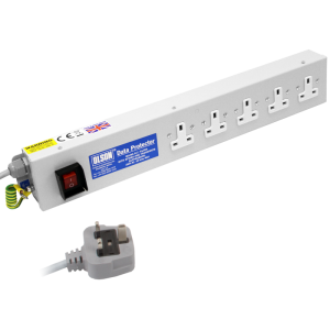 5 Way 10A UK RF Filtered Surge Protected Fused Main Switch PDU