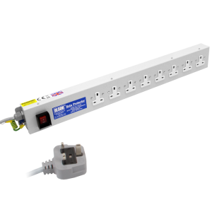 8 Way 10A UK RF Filtered Surge Protected Fused Main Switch PDU - Image 1