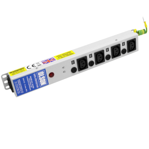 4 Way 10A IEC C13 Sockets Individually Fused RF Filtered Surge Protected Neon C14 Inlet PDU - Image 1
