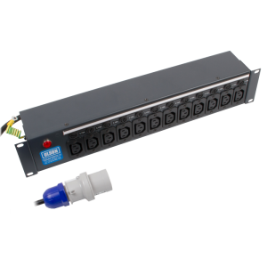 12 Way 19" 2U 10A IEC 60320 C13 Individually Fused 16A Plug PDU