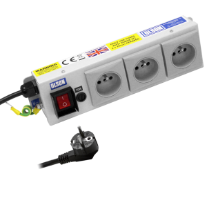 3 Way 10A French / Belgian Fused Illuminated Main Switch PDU - Image 1