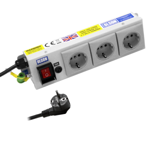 3 Way 10A Schuko Fused Illuminated Main Switch PDU - Image 1