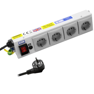 4 Way 10A Schuko Fused Illuminated Main Switch PDU - Image 1