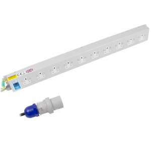 10 Way 13A Unswitched Socket Neon 16A Plug PDU