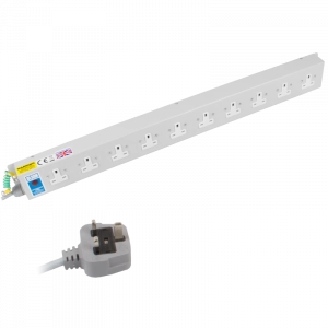 10 Way 13A Unswitched Socket Neon 13A Plug PDU
