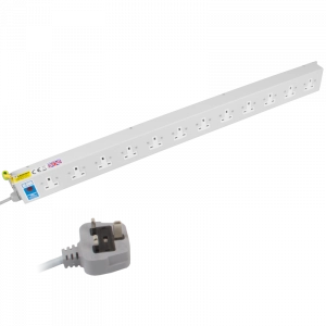 12 Way 13A Unswitched Socket Neon 13A Plug PDU