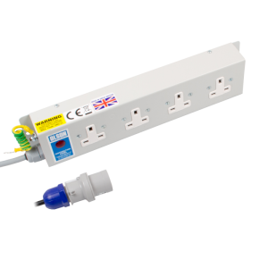 4 Way 13A Unswitched Socket Neon 16A Plug PDU