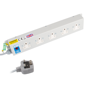 5 Way 13A Unswitched Socket Neon 13A Plug PDU