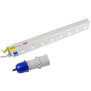 8 Way 13A Unswitched Socket Neon 32A Plug PDU - Image 1