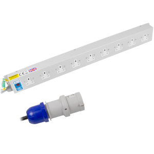 9 Way 13A Unswitched Socket Neon 32A Plug PDU - Image 1