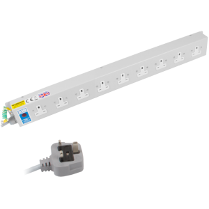 9 Way 13A Unswitched Socket Neon 13A Plug PDU - Image 1