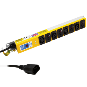 4 Way 10A Individual Neon Fused IEC C13 Sockets IEC 60320 C14 Plug PDU - Image 1