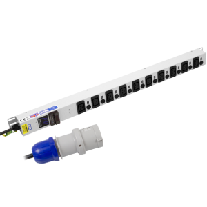 10 Way Power Metered 16A IEC 60320 C19 Unswitched Individually Fused Neon 32A Plug PDU - Image 1