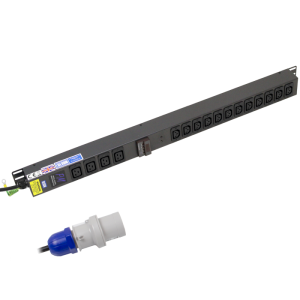 12x 10A IEC 60320 C13 & 4x 16A IEC 60320 C19 Socket Power Metered 16A Plug PDU