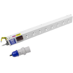 8 Way 13A Power Metered & Surge Protected 16A Plug PDU