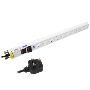 10 Way 13A Power Metered Sockets Angled Right 13A Plug PDU - Image 1