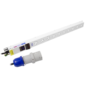 10 Way 13A Power Metered Sockets Angled Right 32A Plug PDU