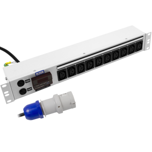10 Way 19" 1.5U Power Metered 10A IEC 60320 C13 Fused 32A Plug PDU