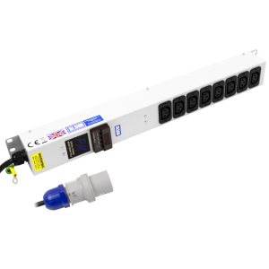 8 Way 10A IEC 60320 C13 Power Metered Sockets 16A Plug PDU - Image 1