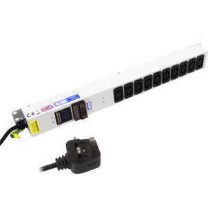10 Way 10A IEC 60320 C13 Power Metered Sockets 13A Plug PDU - Image 1
