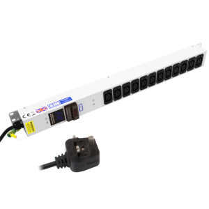 12 Way 10A IEC 60320 C13 Power Metered Sockets 13A Plug PDU - Image 1