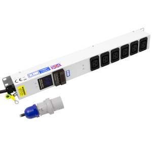 6 Way 16A IEC 60320 C19 Power Metered Sockets 16A Plug PDU - Image 1
