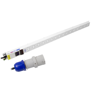 16 Way 13A Power Metered Sockets Angled Right 32A Plug PDU - Image 1