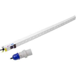 20 Way 13A Power Metered Sockets Angled Left 16A Plug PDU - Image 1