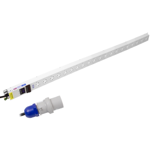 20 Way 13A Power Metered Sockets Angled Right 16A Plug PDU - Image 1