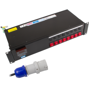8 Way 2U 19" Power Metered 16A IEC 60320 C19 Socket PDU - Image 1