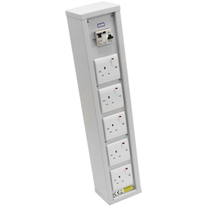 5 Way 13A Individually Switched DP Circuit Breaker RCD Protected Power Post Service Pillar