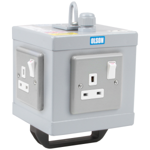3 Way 13A Switched Metal Clad Socket Suspended Service Unit