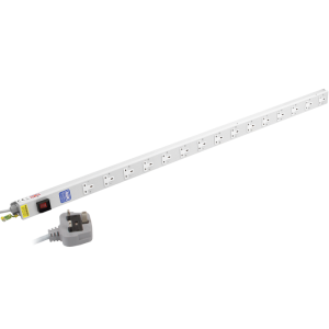 15 Way 13A Vertical Sockets Illuminated Main Switch 13A Plug PDU - Image 1