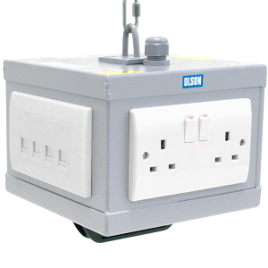6 Way 13A Switched Socket + 4 RJ45 Ethernet Suspended Service Unit - Image 1