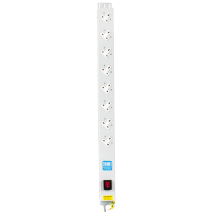 8 Way 13A Sockets Angled Left Illuminated Main Switch 13A Plug PDU - Image 2