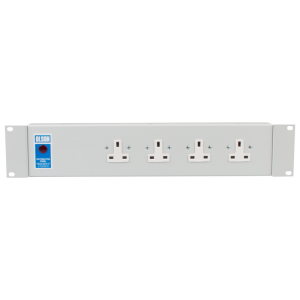 4 Way 19" 2U Horizontal 13A Unswitched Rack Mount 16A Plug PDU - Image 2