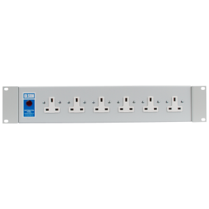6 Way 19" 2U Horizontal 13A Unswitched Rack Mount 16A Plug PDU - Image 2