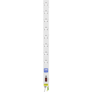 8 Way 13A Vertical Sockets Fused 13A Plug PDU - Image 2